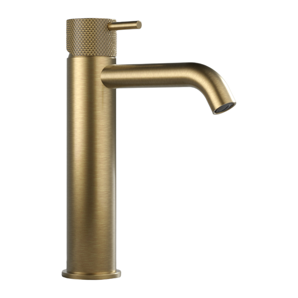 Hotbath Cobber X CX003MC halfhoge wastafelmengkraan Geborsteld messing PVD productfoto