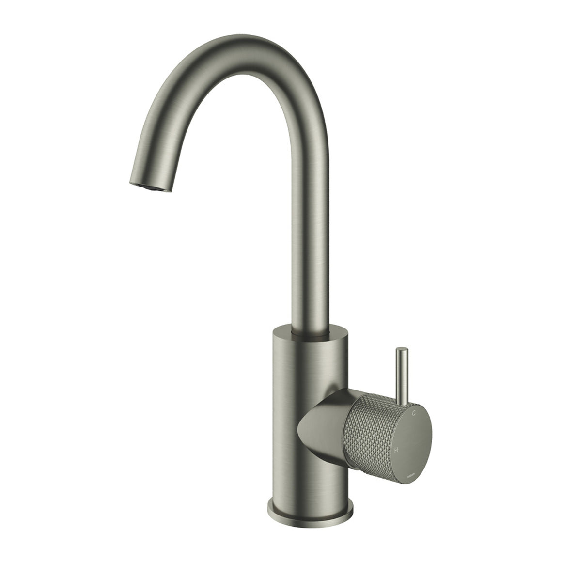 Hotbath Cobber X CX004 wastafelmengkraan met draaibare uitloop Geborsteld nikkel productfoto