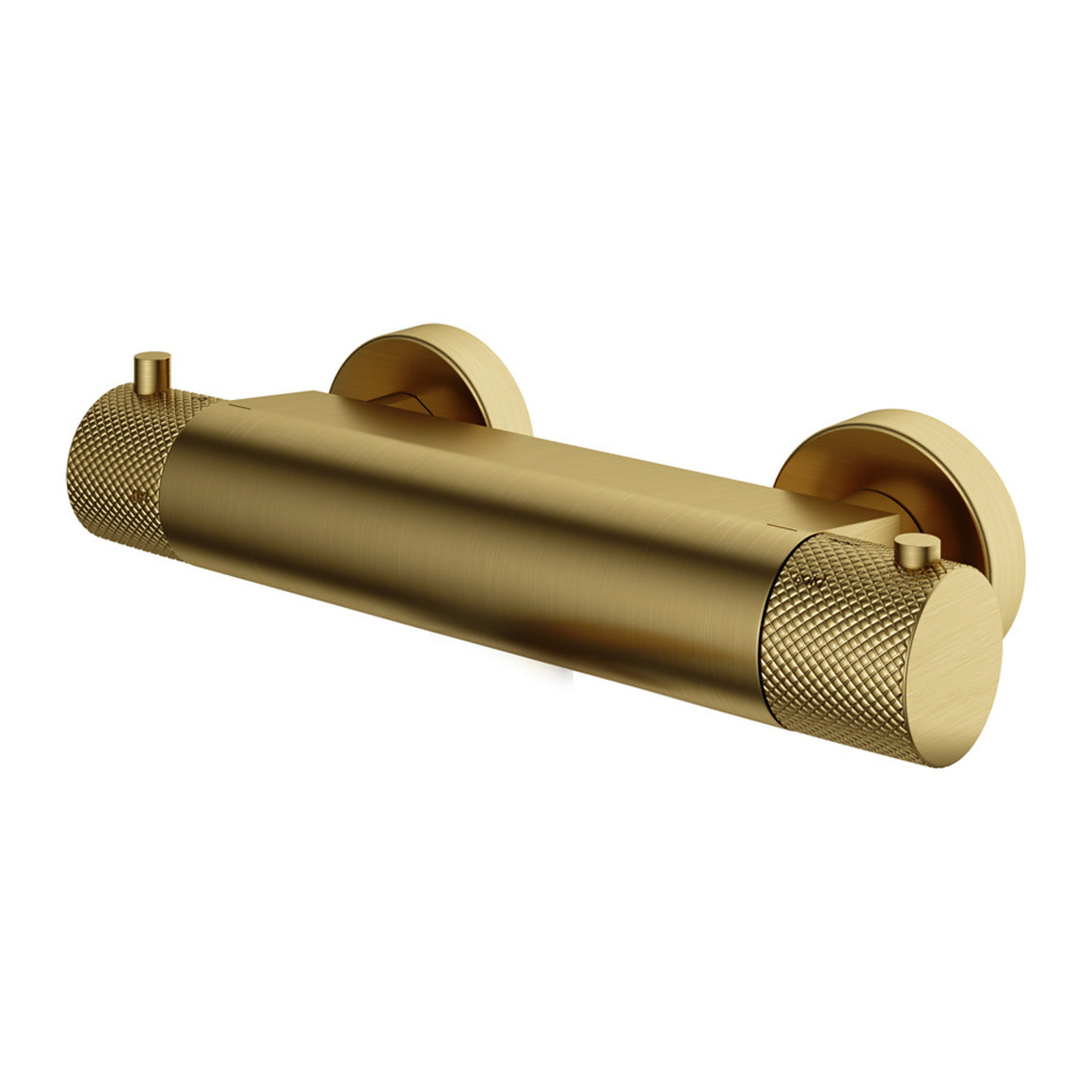 Hotbath Cobber X CX008 thermostatische douchemengkraan opbouw Geborsteld messing PVD productfoto