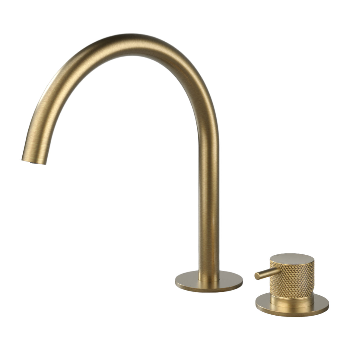Hotbath Cobber X CX023 2-gats wastafelmengkraan Geborsteld messing PVD productfoto