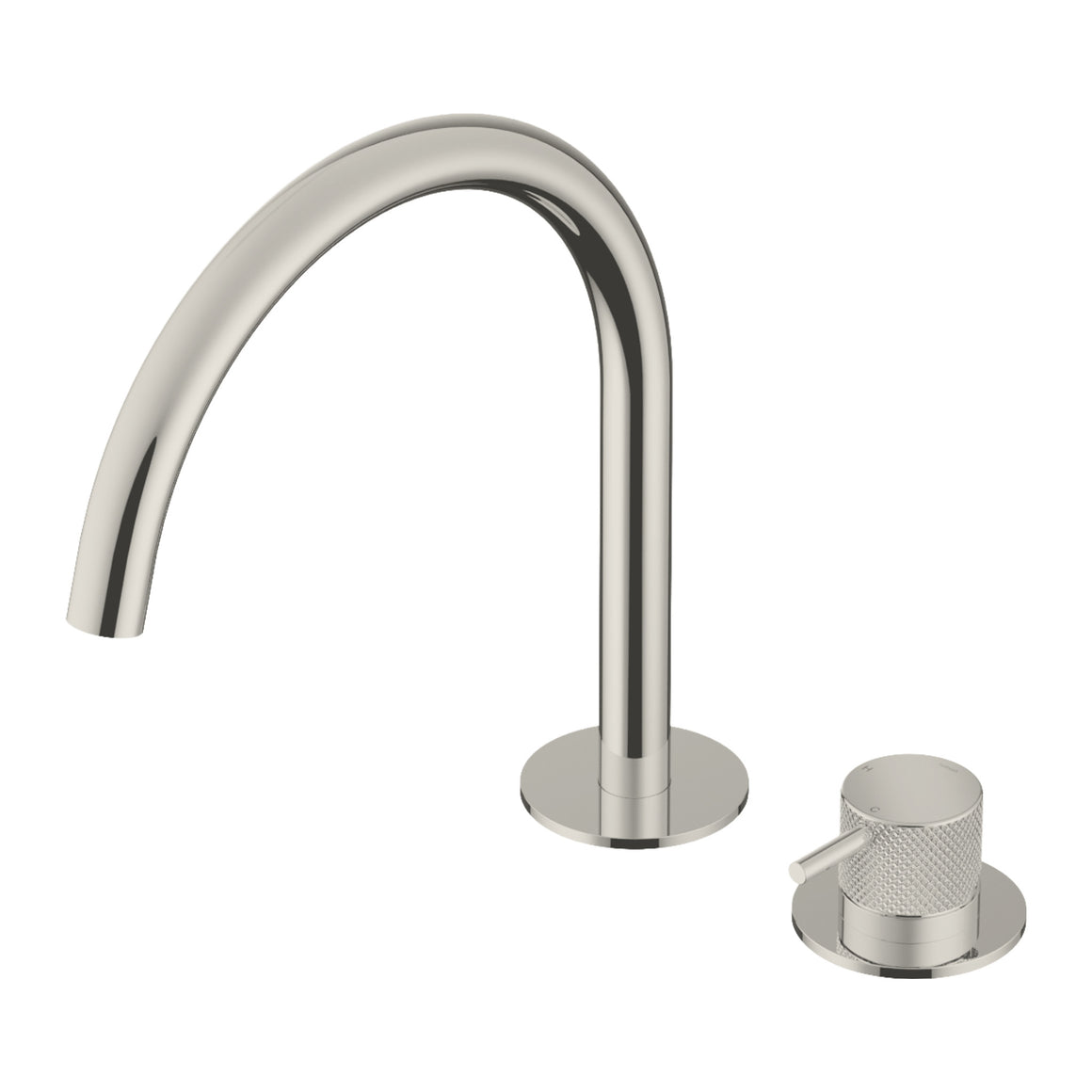 Hotbath Cobber X CX023 2-gats wastafelmengkraan Geborsteld nikkel productfoto (kleurimpressie)