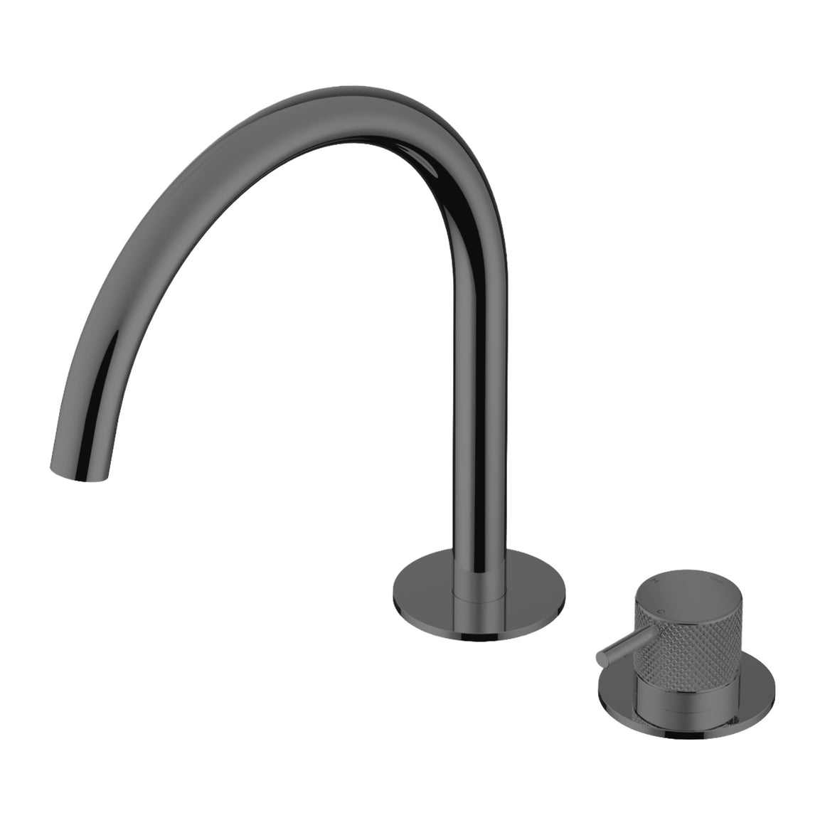 Hotbath Cobber X CX023 2-gats wastafelmengkraan Geborsteld zwart PVD productfoto (kleurimpressie)