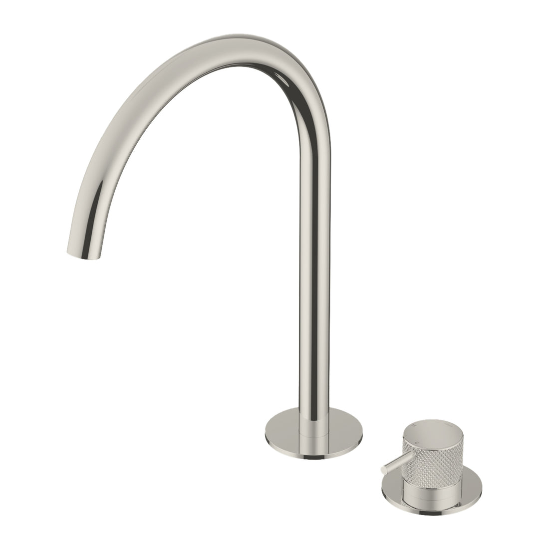 Hotbath Cobber X CX023H hoge 2-gats wastafelmengkraan Geborsteld nikkel productfoto (kleurimpressie)