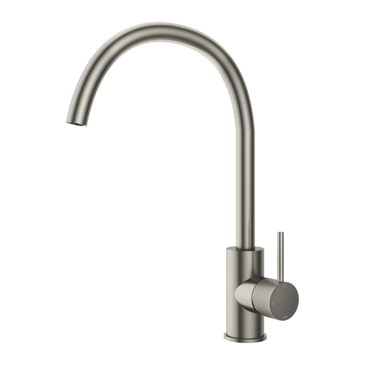 Hotbath Cobber X CX040 keukenmengkraan met draaibare gebogen uitloop Geborsteld nikkel productfoto