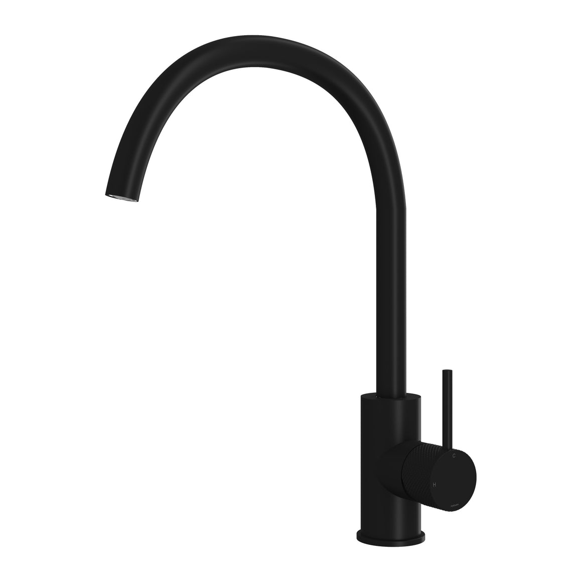 Hotbath Cobber X CX040 keukenmengkraan met draaibare gebogen uitloop Geborsteld zwart PVD productfoto