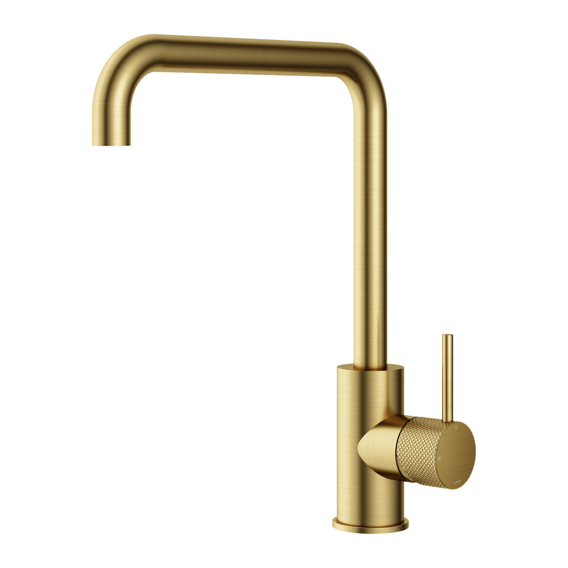 Hotbath Cobber X CX041 keukenmengkraan met draaibare rechte uitloop Geborsteld messing PVD productfoto