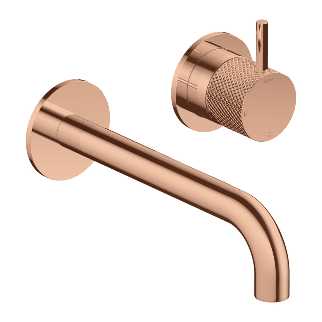 Hotbath Cobber X CX105 inbouw wastafelmengkraan 2-gats Geborsteld koper PVD 18 cm productfoto (kleurimpressie)