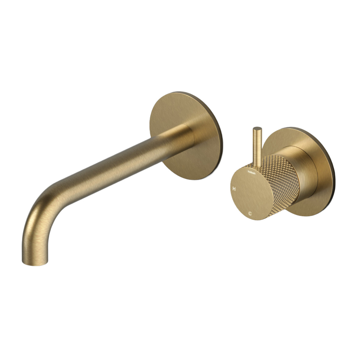 Hotbath Cobber X CX105 inbouw wastafelmengkraan 2-gats Geborsteld messing PVD 18 cm productfoto