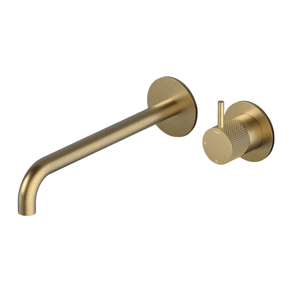 Hotbath Cobber X CX105 inbouw wastafelmengkraan 2-gats Geborsteld messing PVD 25 cm productfoto