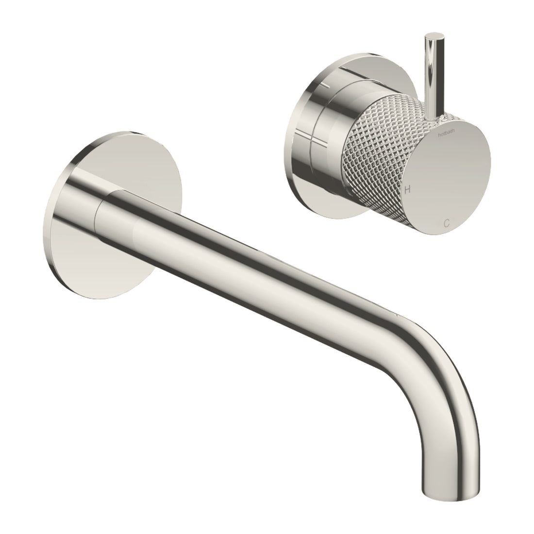Hotbath Cobber X CX105 inbouw wastafelmengkraan 2-gats Geborsteld nikkel 18 cm productfoto (kleurimpressie)