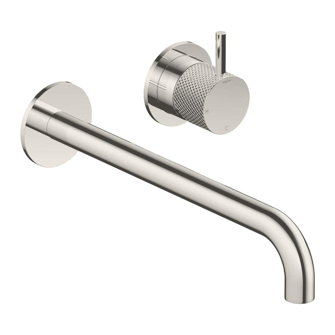 Hotbath Cobber X CX105 inbouw wastafelmengkraan 2-gats Geborsteld nikkel 25 cm productfoto (kleurimpressie)