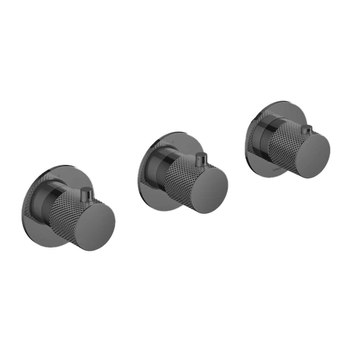 Hotbath Cobber X CX7067 inbouw douchethermostaat met 2 stopkranen Geborsteld zwart PVD productfoto (kleurimpressie)