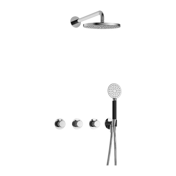 Hotbath Cobber X IBSX70 inbouw regendoucheset thermostatisch met 2 stopkranen