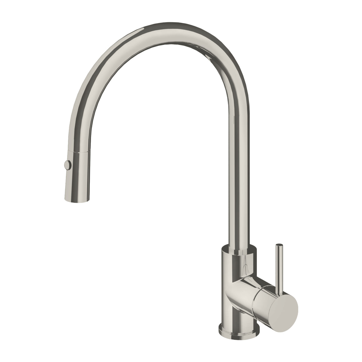 Hotbath Fellow FKM14 keukenmengkraan met uittrekbare handdouche Geborsteld nikkel productfoto (kleurimpressie)