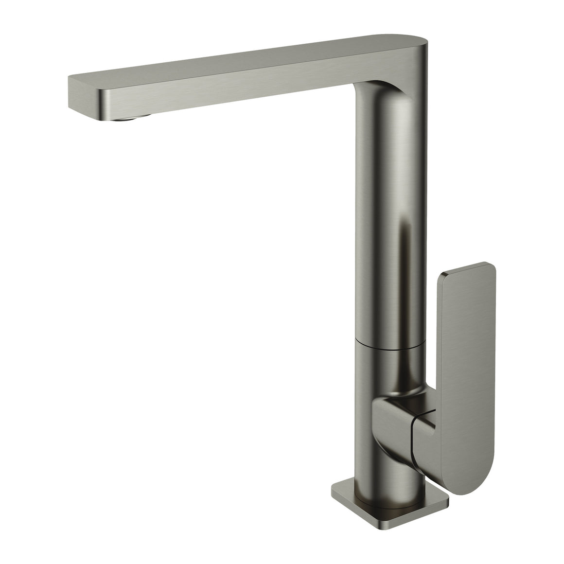 Hotbath Gal GL004 wastafelmengkraan met draaibare uitloop Geborsteld nikkel productfoto