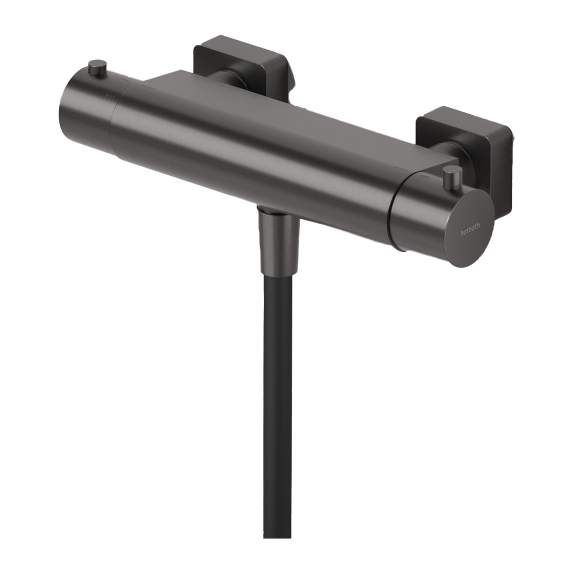Hotbath Gal GL008 thermostatische douchemengkraan opbouw Geborsteld gunmetal PVD productfoto
