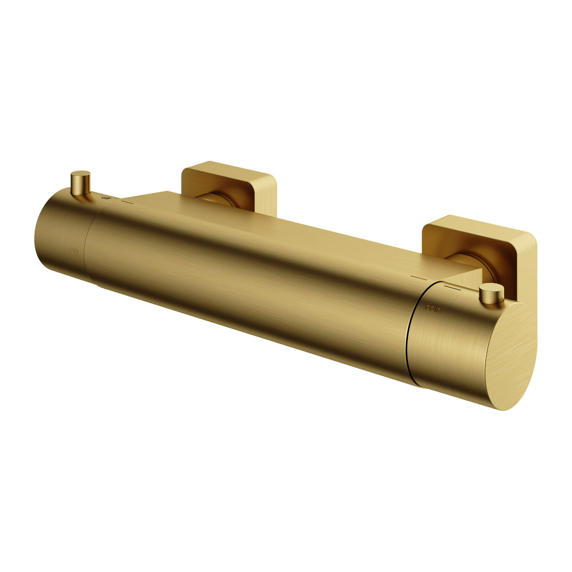 Hotbath Gal GL008 thermostatische douchemengkraan opbouw Geborsteld messing PVD productfoto