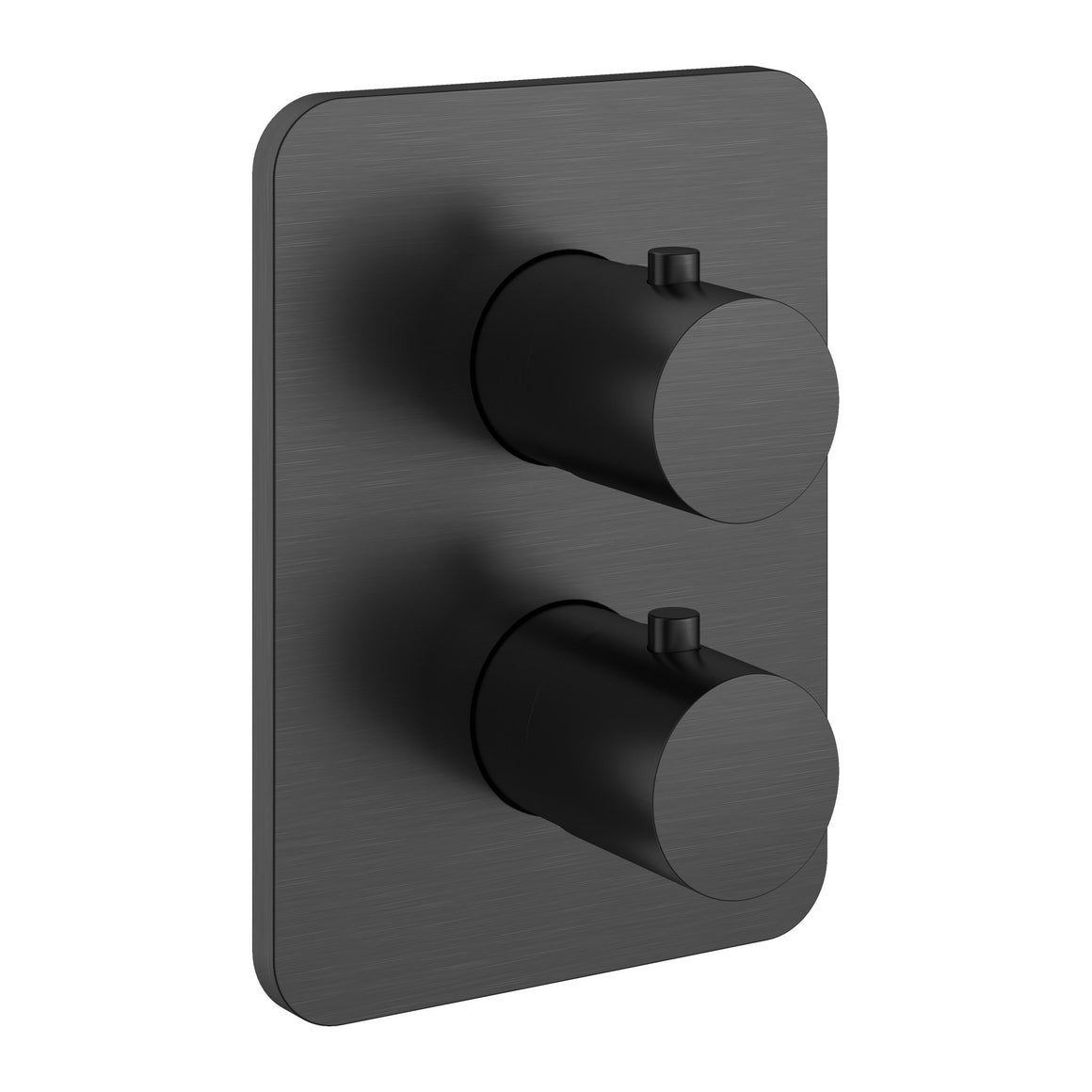 Hotbath Gal GL009 inbouw thermostaat met 2-weg omstel Geborsteld gunmetal PVD productfoto