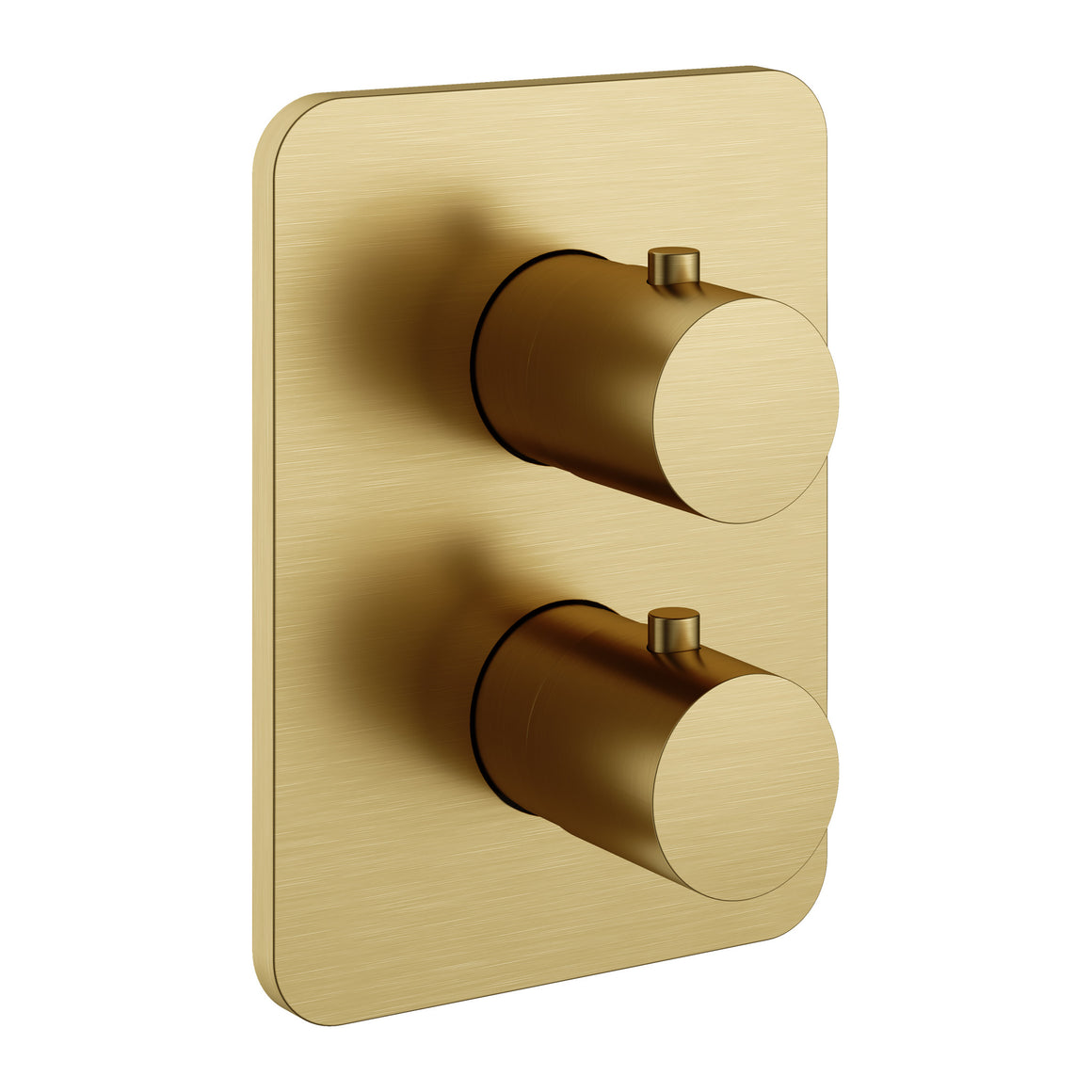 Hotbath Gal GL009 inbouw thermostaat met 2-weg omstel Geborsteld messing PVD productfoto