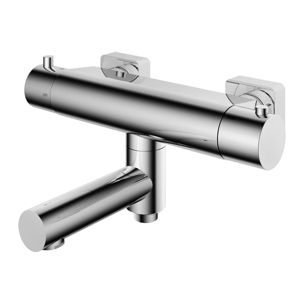 Hotbath Gal GL020 thermostatische badmengkraan met wegdraaibare omstel-uitloop
