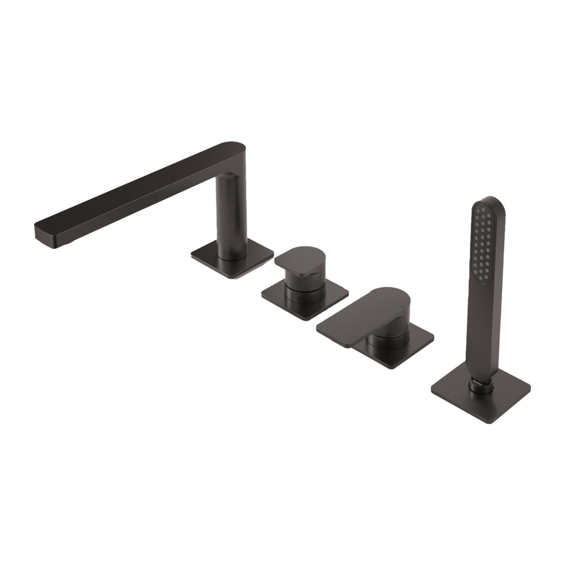 Hotbath Gal GL073 badrandcombinatie met draaibare uitloop en 2-weg omstel Geborsteld gunmetal PVD productfoto