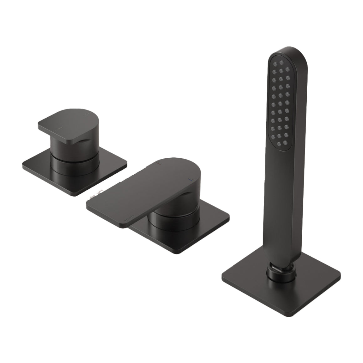 Hotbath Gal GL075 badrandcombinatie zonder uitloop met 2-weg omstel Geborsteld gunmetal PVD productfoto