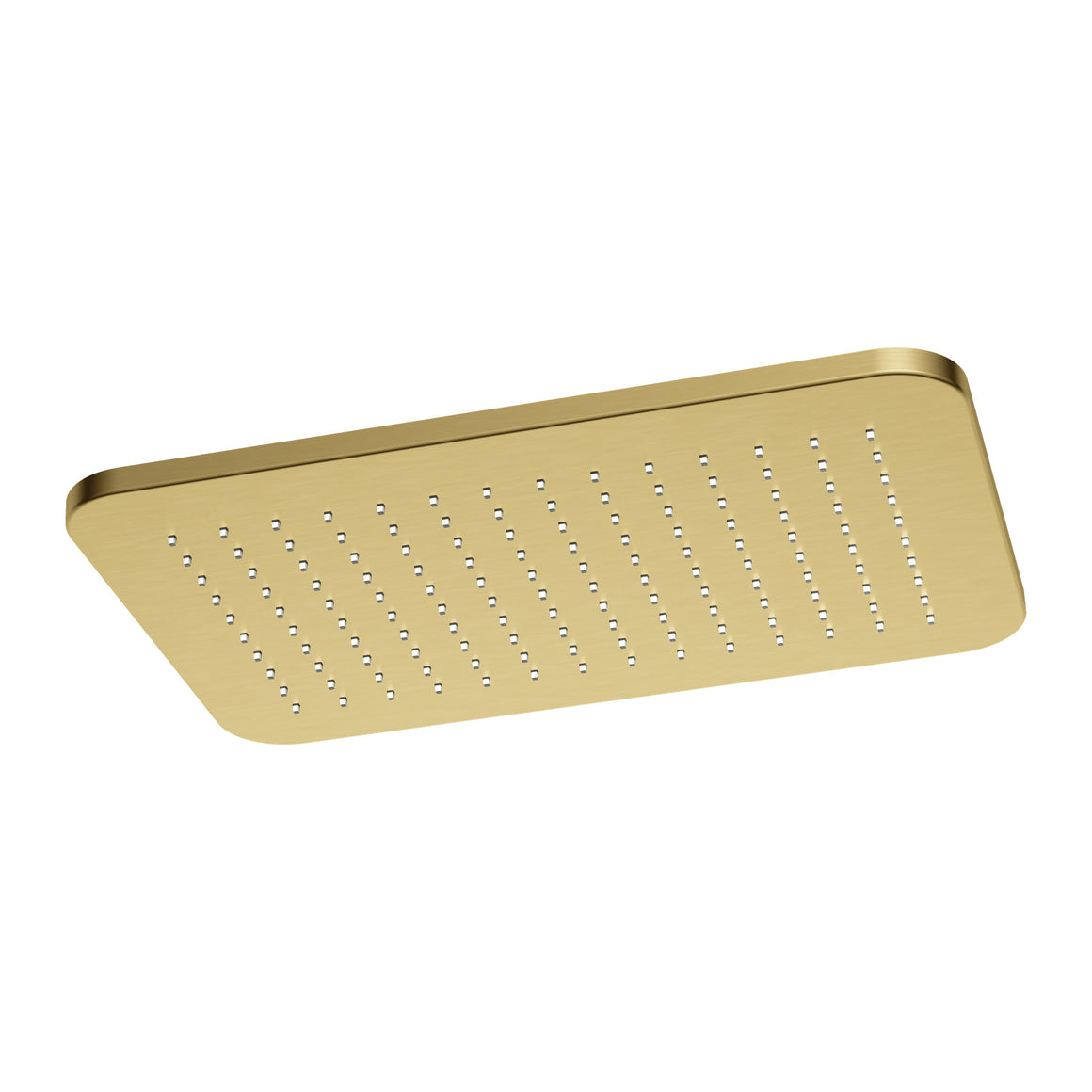 Hotbath Gal GL106 hoofddouche rechthoekig 27x40 cm Geborsteld messing PVD productfoto