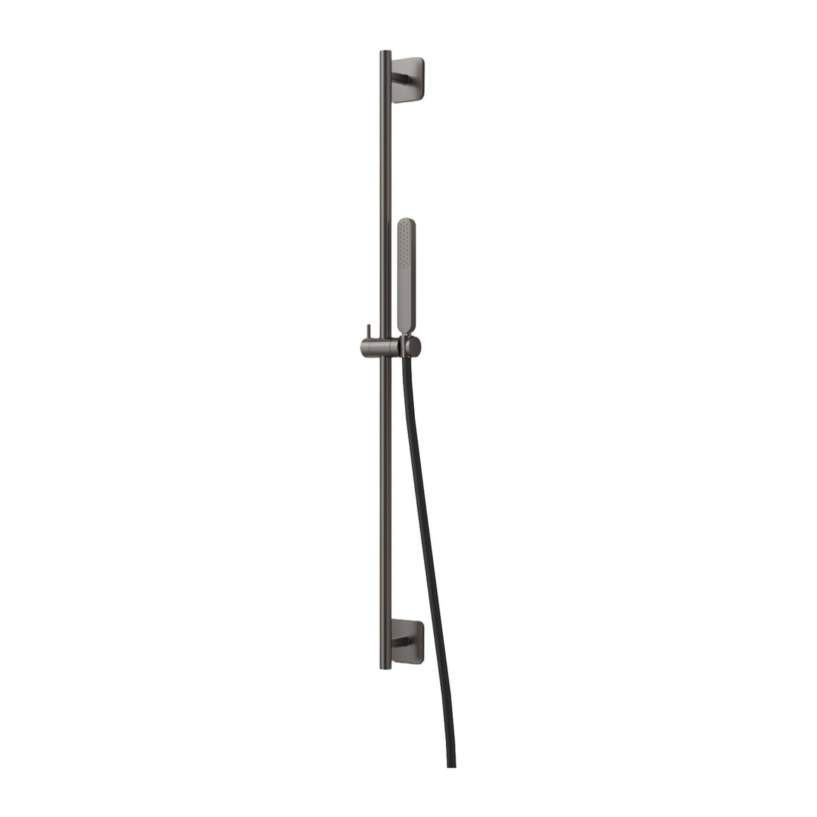Hotbath Gal GL309 glijstangset 100 cm met doucheslang en handdouche Geborsteld gunmetal PVD productfoto