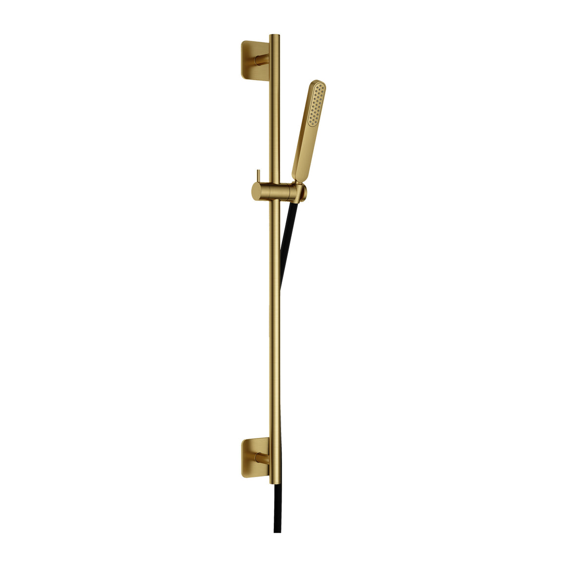 Hotbath Gal GL309 glijstangset 100 cm met doucheslang en handdouche Geborsteld messing PVD productfoto