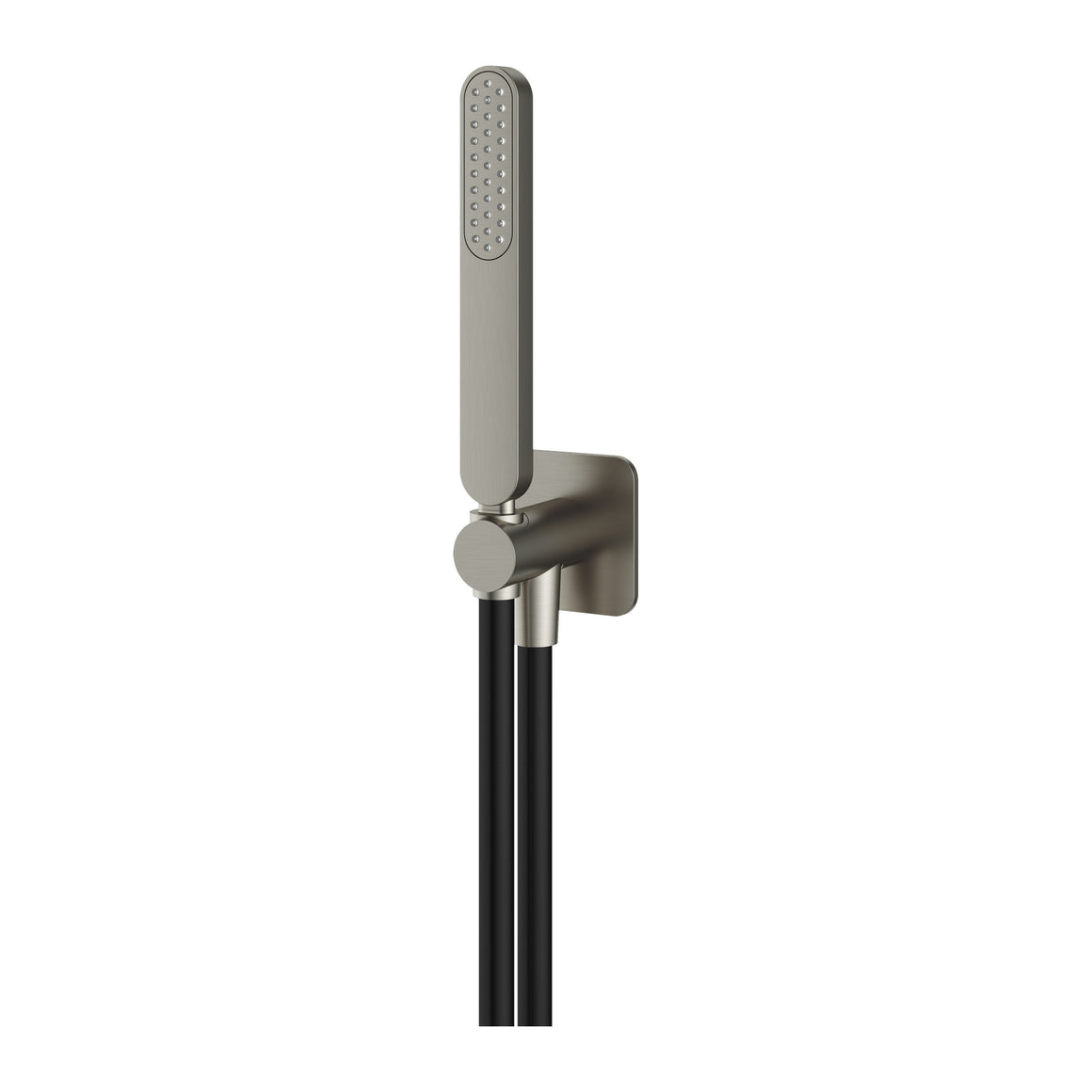Hotbath Gal GL440 handdoucheset met wandhouder, wanduitlaat en doucheslang Geborsteld nikkel productfoto