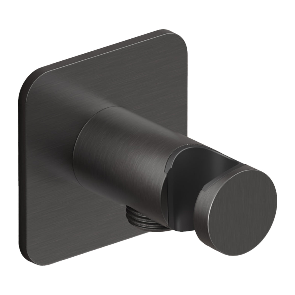 Hotbath Gal GL515 wandhouder met doucheaansluiting Geborsteld gunmetal PVD productfoto