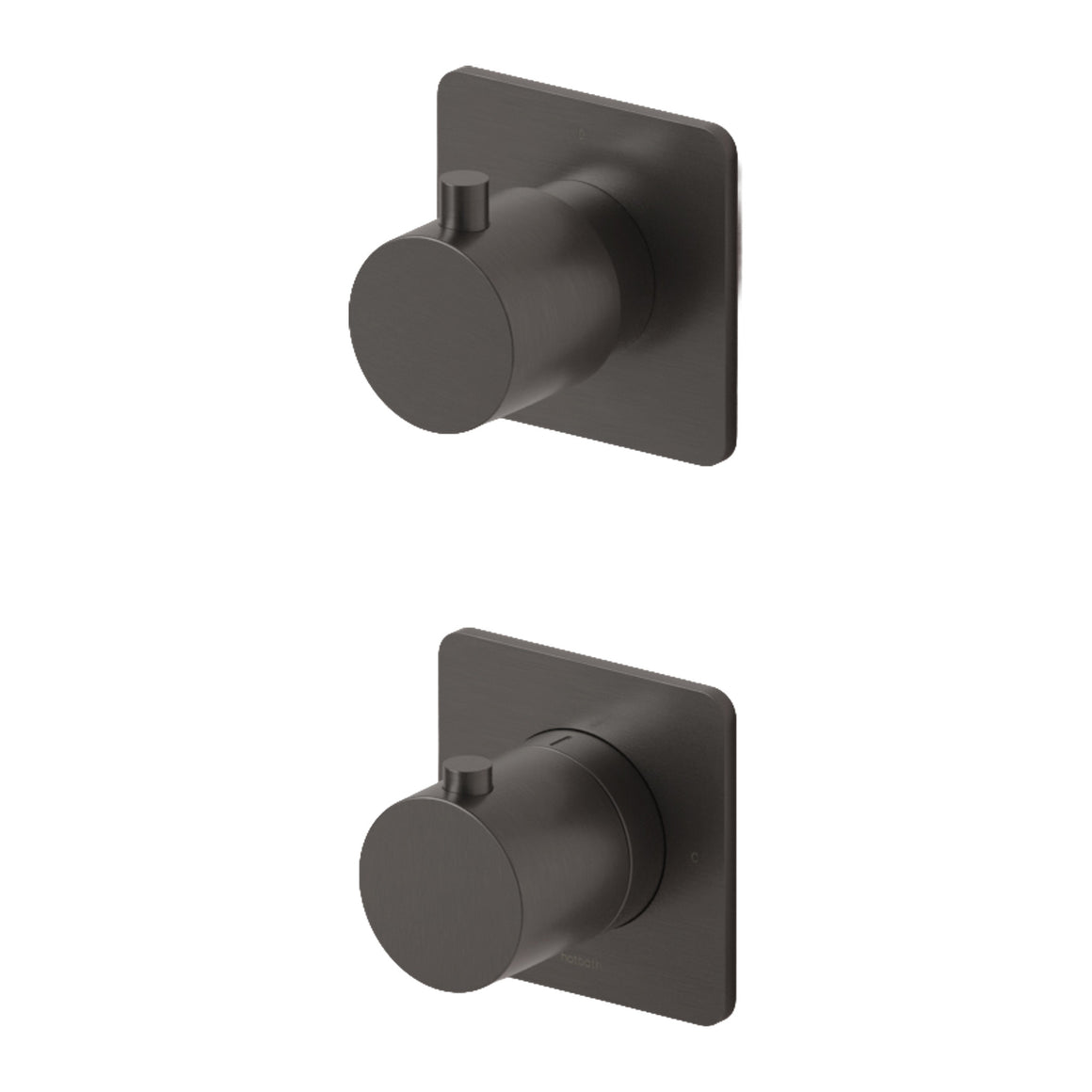 Hotbath Gal GL7009 inbouw thermostaat met 2-weg omstel Geborsteld gunmetal PVD productfoto