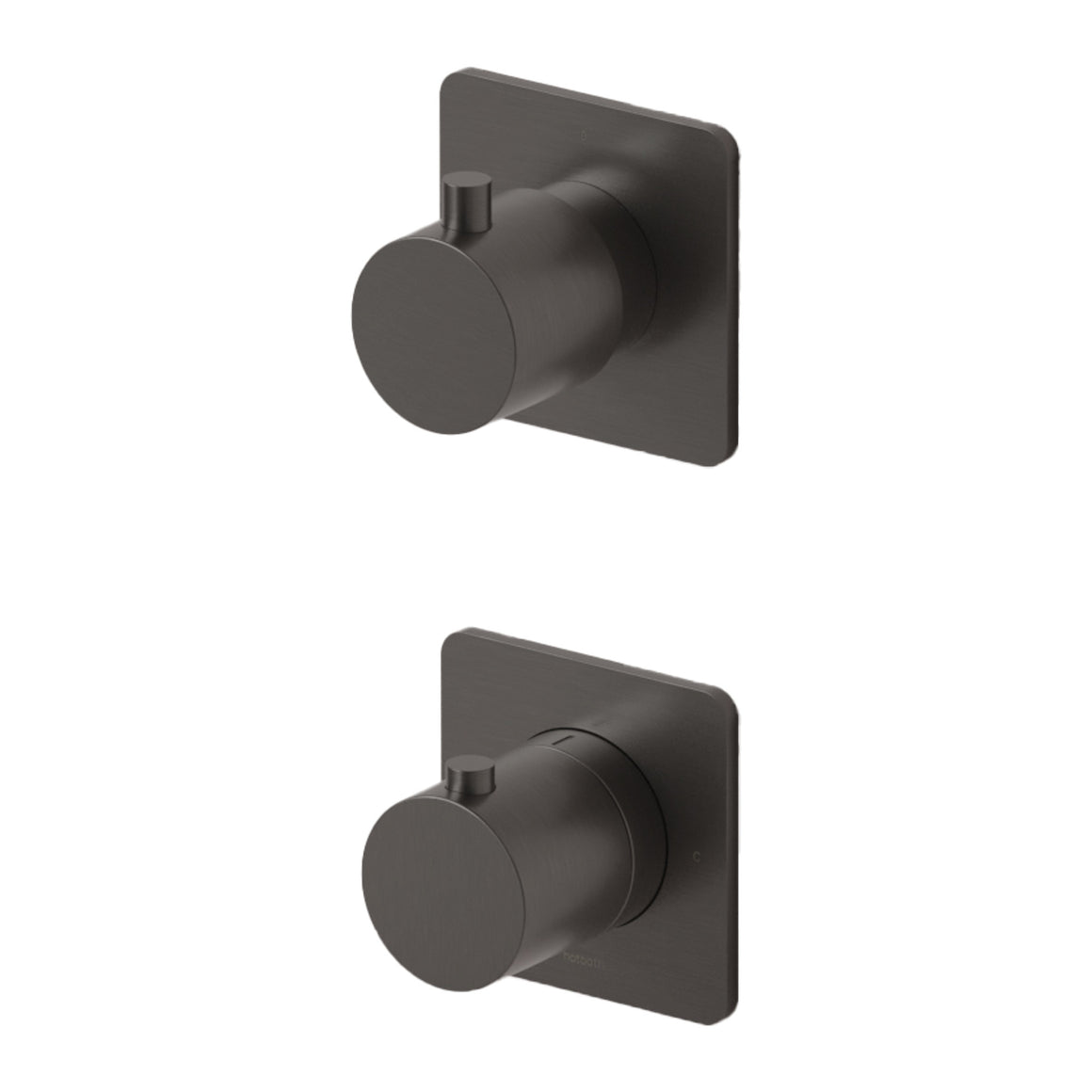 Hotbath Gal GL7009 inbouw thermostaat met 2-weg omstel Geborsteld gunmetal PVD productfoto