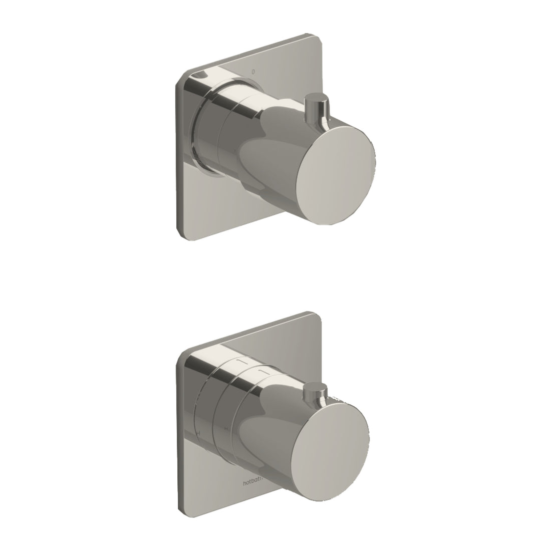 Hotbath Gal GL7009 inbouw thermostaat met 2-weg omstel Geborsteld nikkel productfoto (kleurimpressie)