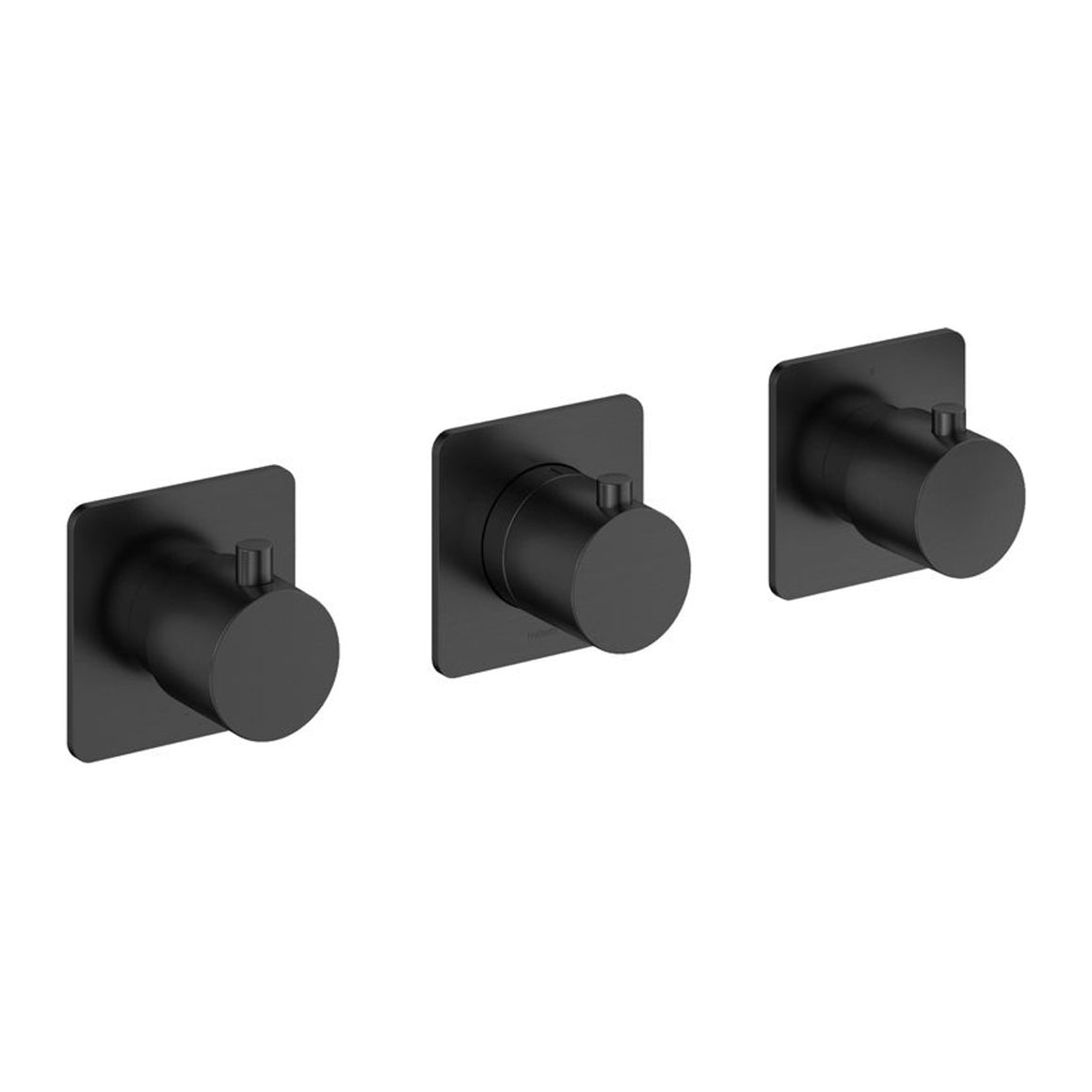 Hotbath Gal GL7067 inbouw douchethermostaat met 2 stopkranen Geborsteld gunmetal PVD productfoto