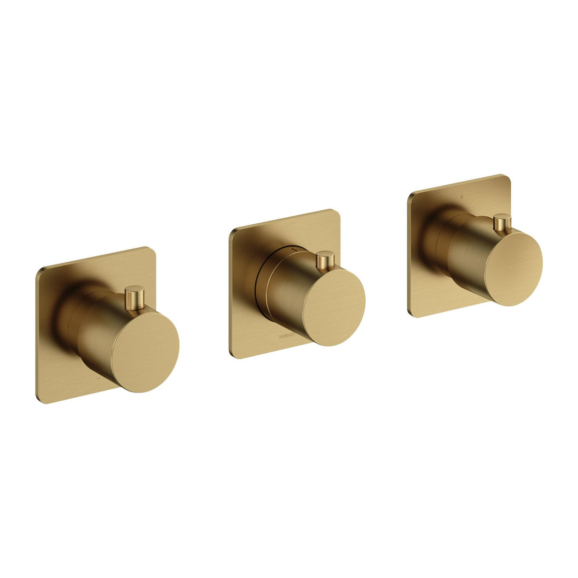 Hotbath Gal GL7067 inbouw douchethermostaat met 2 stopkranen Geborsteld messing PVD productfoto