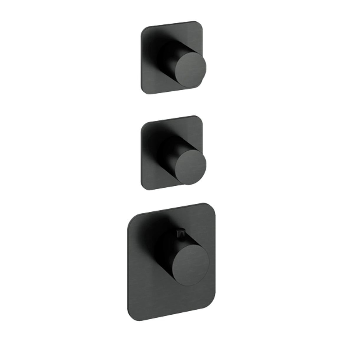Hotbath Gal GLF011-015 High Flow inbouw thermostaat Geborsteld gunmetal PVD 2 stopkranen productfoto
