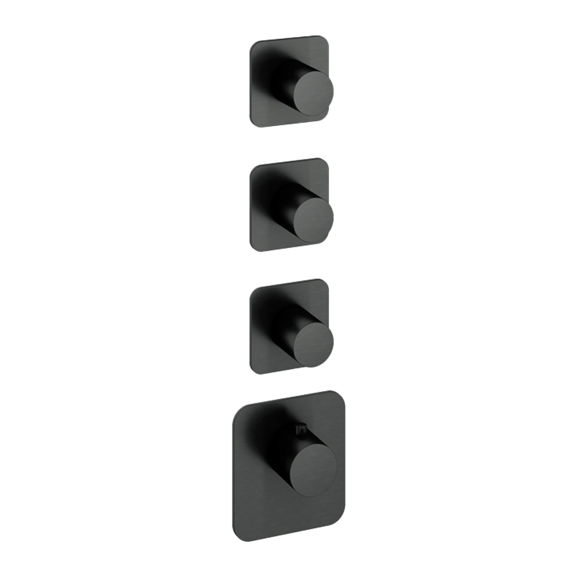 Hotbath Gal GLF011-015 High Flow inbouw thermostaat Geborsteld gunmetal PVD 3 stopkranen productfoto