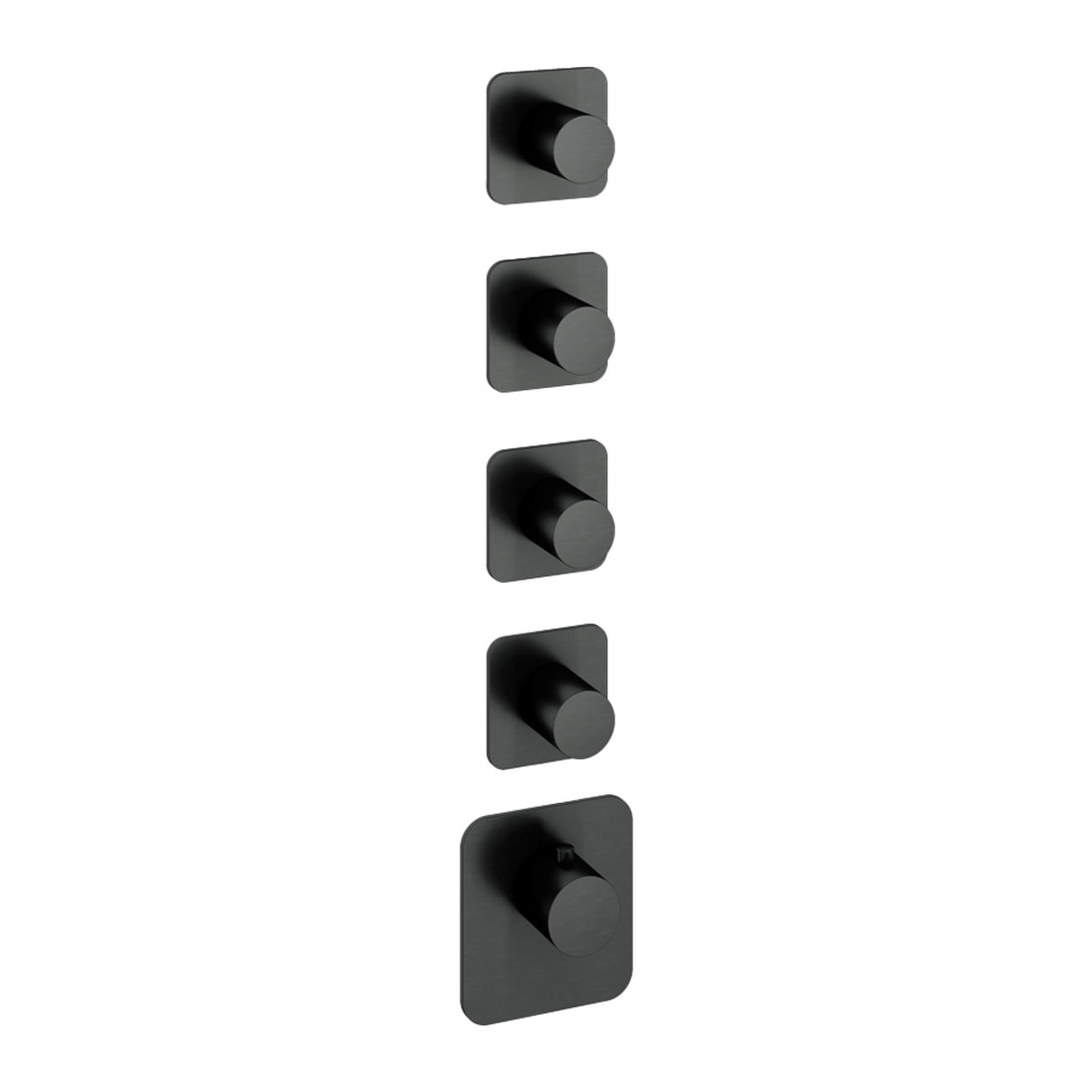 Hotbath Gal GLF011-015 High Flow inbouw thermostaat Geborsteld gunmetal PVD 4 stopkranen productfoto