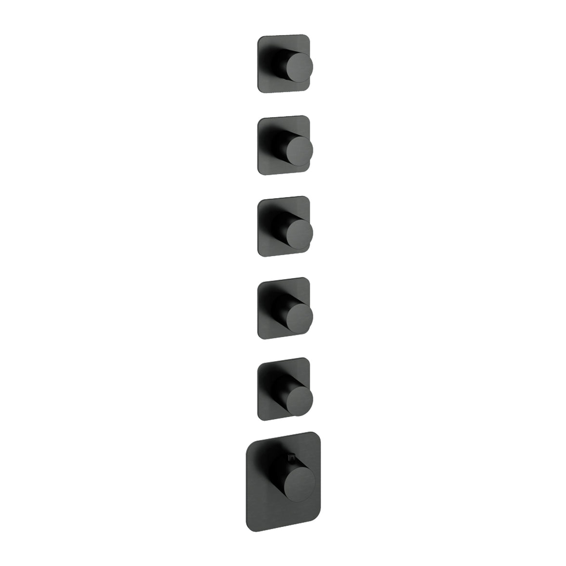 Hotbath Gal GLF011-015 High Flow inbouw thermostaat Geborsteld gunmetal PVD 5 stopkranen productfoto