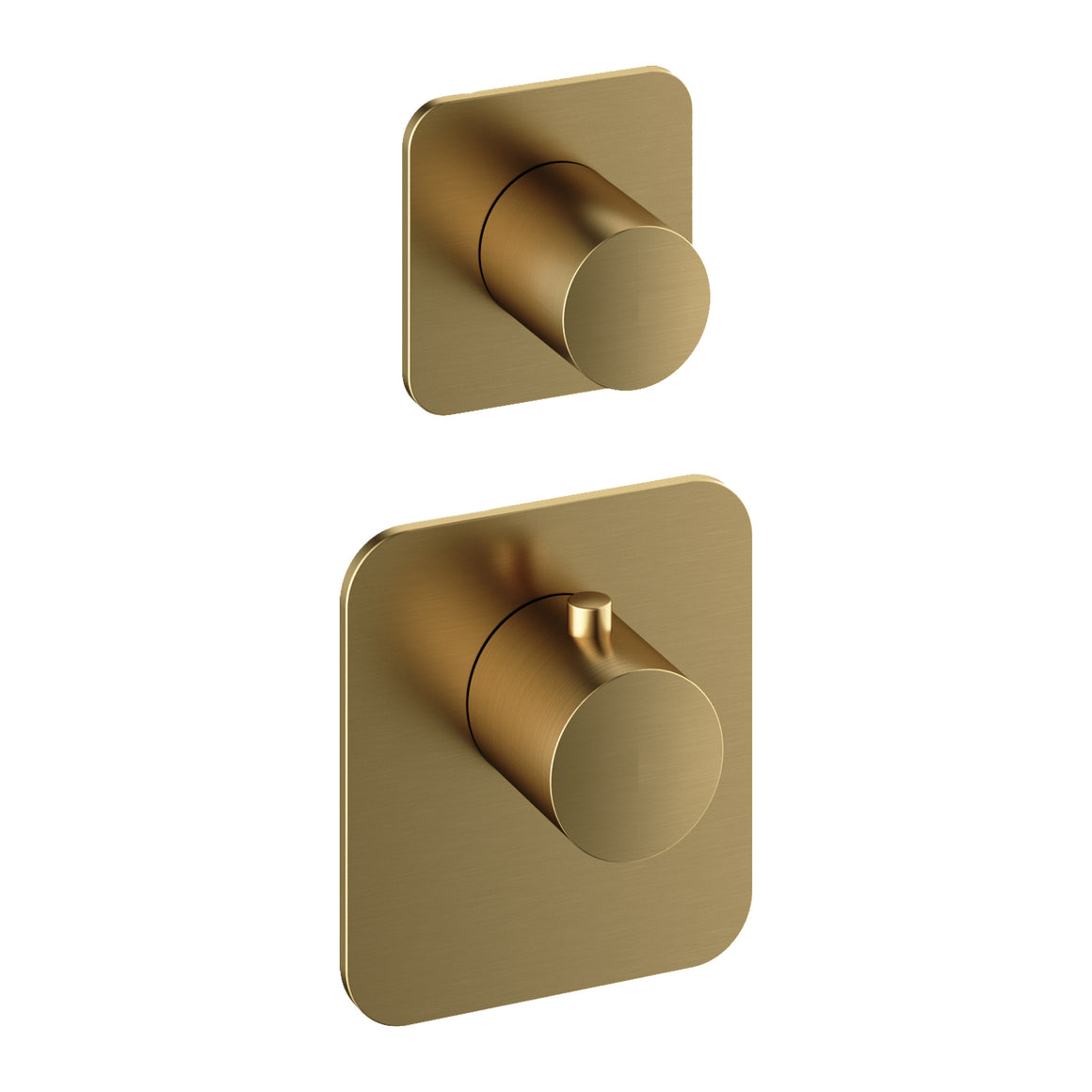 Hotbath Gal GLF011-015 High Flow inbouw thermostaat Geborsteld messing PVD 1 stopkraan productfoto
