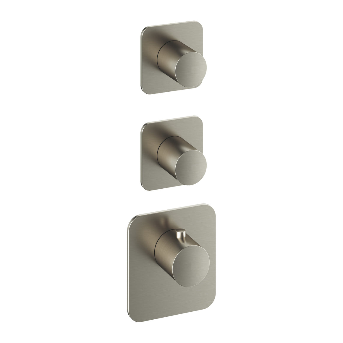 Hotbath Gal GLF011-015 High Flow inbouw thermostaat Geborsteld nikkel 2 stopkranen productfoto