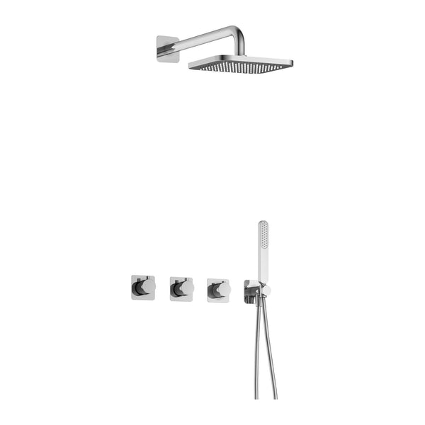 Hotbath Gal IBSGL70 inbouw regendoucheset thermostatisch met 2 stopkranen