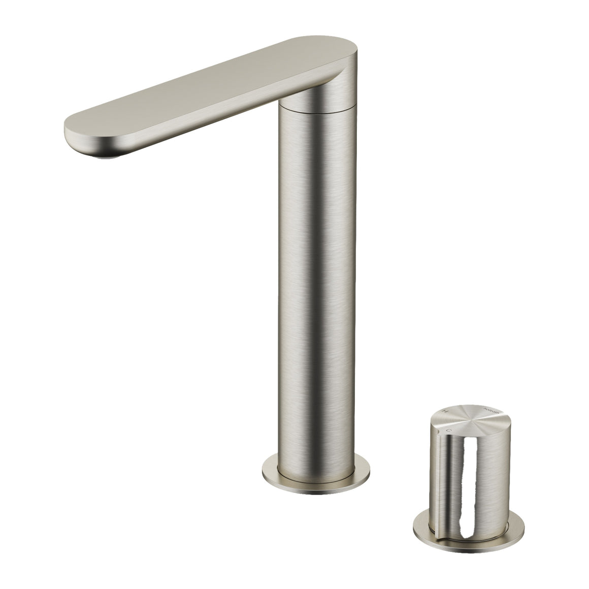 Hotbath Gent GT023H 2-gats wastafelmengkraan hoog geborsteld RVS productfoto