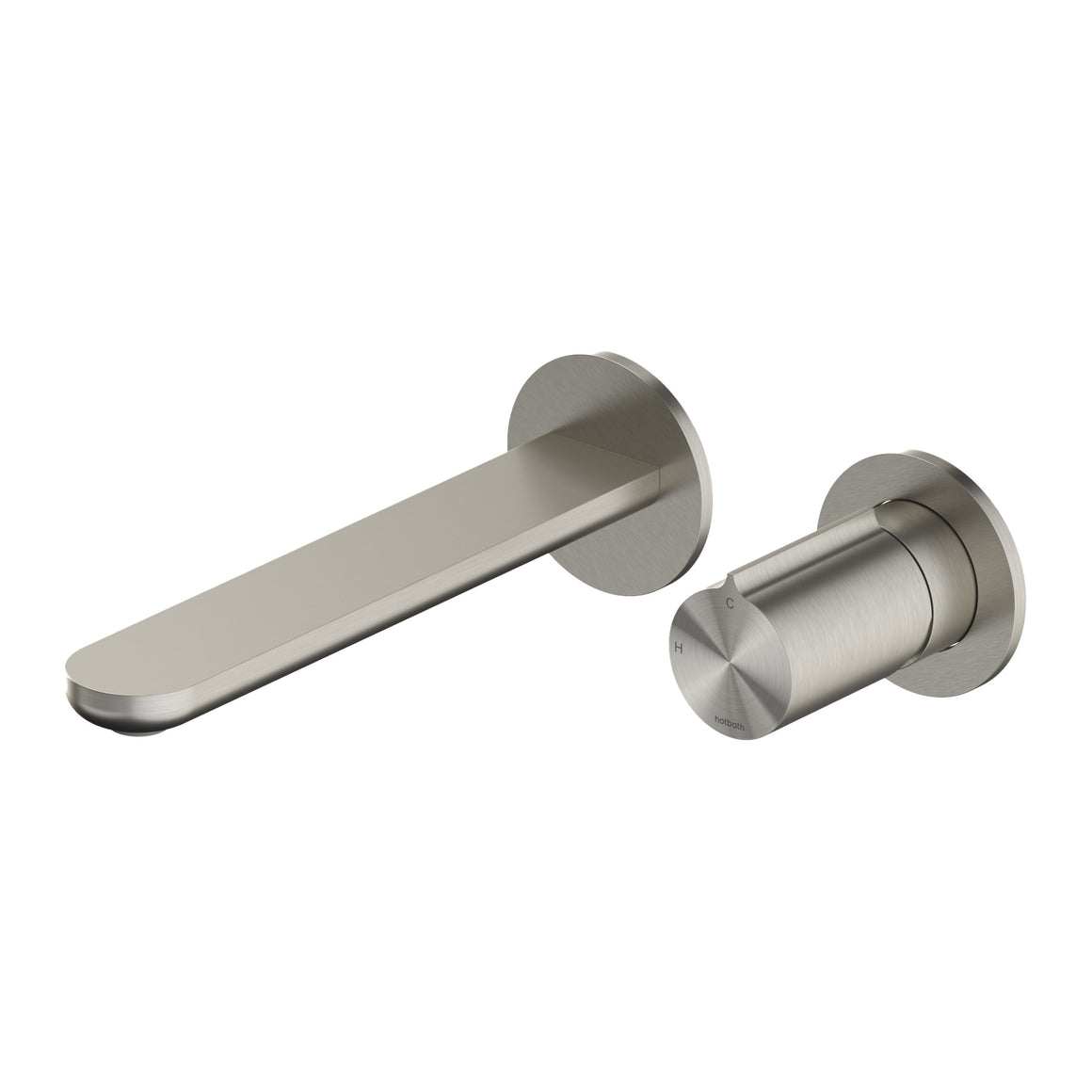 Hotbath Gent GT105 inbouw wastafelmengkraan 2-gats (afbouwdeel) geborsteld RVS productfoto