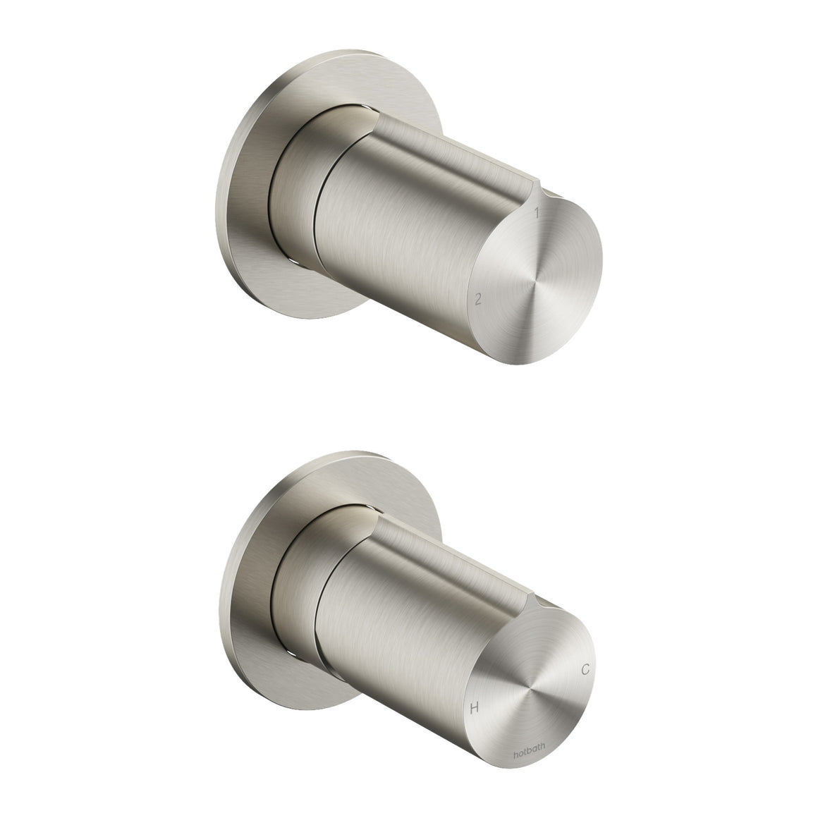 Hotbath Gent GT129 inbouw douchemengkraan met 2-weg omstel (afbouwdeel) geborsteld RVS productfoto