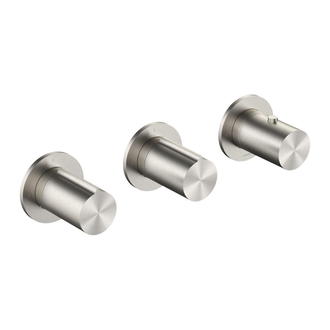 Hotbath Gent GT7067 inbouw douchethermostaat met 2 stopkranen (afbouwdeel) geborsteld RVS productfoto