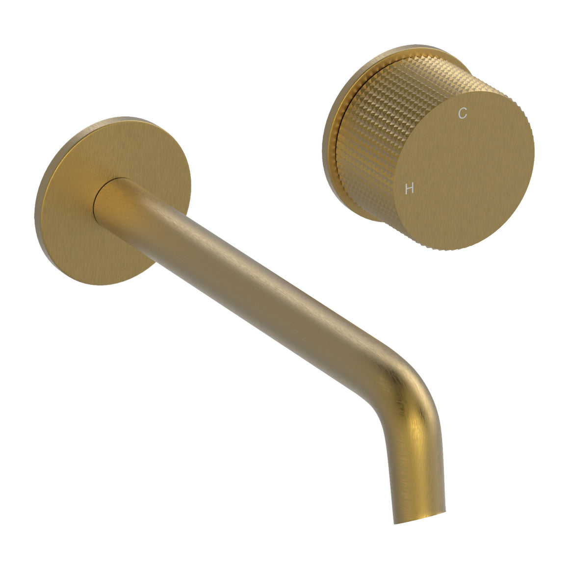 Hotbath Guy Diamond GY005D inbouw wastafelmengkraan Geborsteld messing PVD 20 cm productfoto