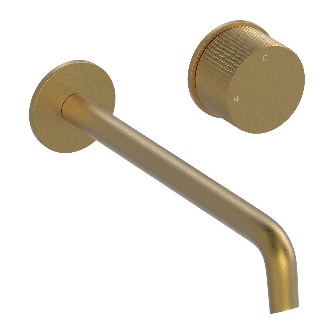 Hotbath Guy Diamond GY005D inbouw wastafelmengkraan Geborsteld messing PVD 25 cm productfoto