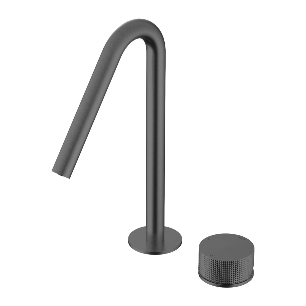 Hotbath Guy Diamond GY023D 2-gats wastafelmengkraan Geborsteld zwart PVD productfoto (kleurimpressie)